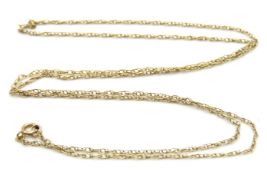 A 9ct gold chain, 480mm long, 0.8g