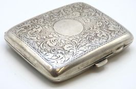 A 1918 Birmingham silver cigarette case by Joseph