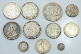A selection of mixed antique European coinage, 90.