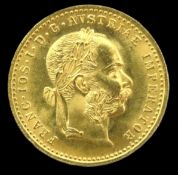 A 1915 Austrian Franz Joseph I one Ducat gold coin