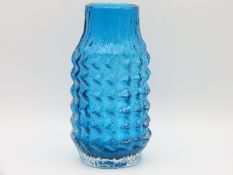 A Whitefriars glass kingfisher blue 