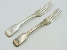 A pair of 1818 George III London silver dinner for