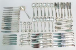 A quantity of Hallbergs Swedish 0.800 silver cutle