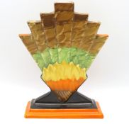 An art deco Myott, Son & Co. pottery fan shape pos