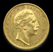 A 1906 German Prussian William II 20 Mark gold coi