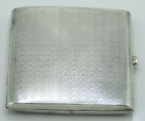 A 1926 Chester art deco silver cigarette case by C