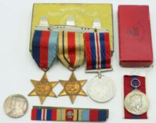 A WW2 medal set to include a commemorative medalli