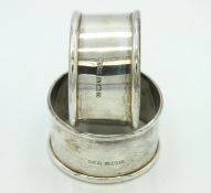 A pair of 1928 George V Birmingham silver napkin r