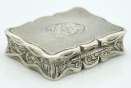 An 1846 early Victorian silver vinaigrette by Edwa