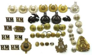 A selection of various military buttons & badges