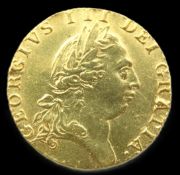 A 1788 George III one Guinea gold coin, 23mm diame
