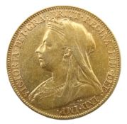 An 1899 Victoria full gold sovereign, 8g, 0.9167 g