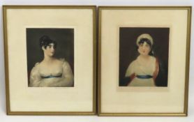 A pair of mezzotint prints signed by Edmund Wardle