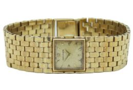 A 9ct gold Jaeger Le Couture ladies wristwatch wit