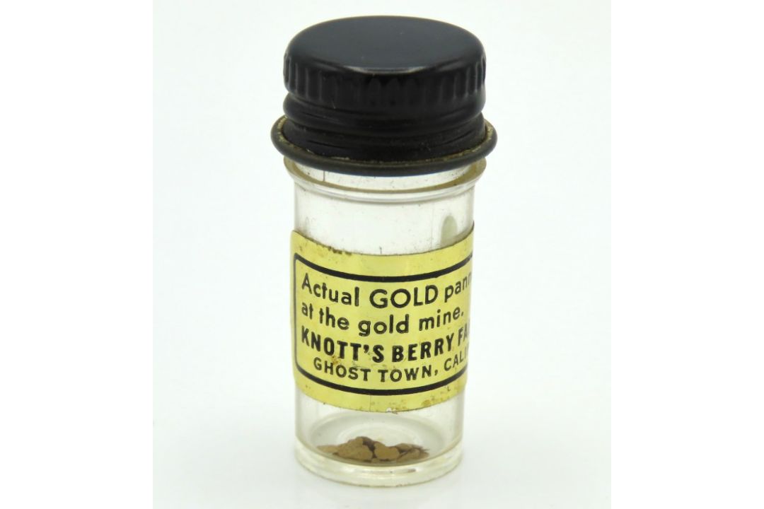 A sample of gold panned from Knott's Berry Farm, G
