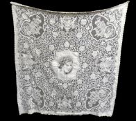An embroidered panel commemorating QEII Coronation