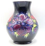 A Moorcroft pottery floral anemone vase, 235mm tal