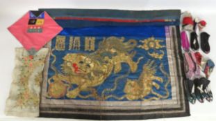 A 19thC. Chinese embroidered silk panel depicting