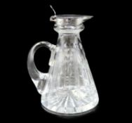 A 1949 Birmingham silver mounted cut glass whisky