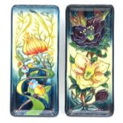 Two Moorcroft pottery trays, dated 1999 & 2001, 20