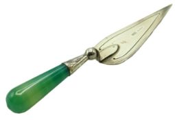 A Crisford & Norris Ltd. silver trowel book mark w