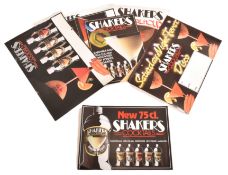 SHAKERS COCKTAILS - SEVEN 1980S ADVERTISING POSTERS