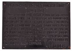 RAILWAYANA - BRITISH TRANSPORT COMMISSION - CAST IRON NOTICE SIGN
