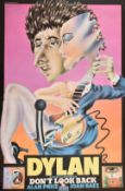 BOB DYLAN - DON'T LOOK BACK - 1970s FULL-COLOUR ART POSTER