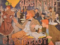 ABSINTHE, BERTHELOT - ATHENA PRINTED ADVERTISING POSTER