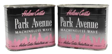 HELENE CURTIS - TWO VINTAGE 1950S UNUSED HAIR GEL TINS