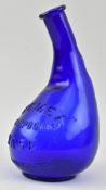 CREMEX SHAMPOOING - EARLY 20TH CENTURY BLUE GLASS BOTTLE