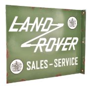 LAND ROVER - 1990S ENAMEL ADVERTISING SIGN