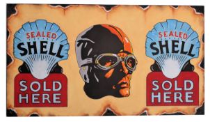 SHELL - ENAMEL STYLE HAND-PAINTED SIGN