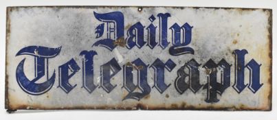 DAILY TELEGRAPH - POINT OF SALE ENAMEL ADVERTISING SIGN