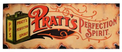 PRATT'S PERFECTION SPIRIT - ENAMEL STYLE HAND-PAINTED SIGN