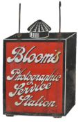 BLOOM'S PHOTOGRAPHIC SERVICE STATION ENAMEL SIGN