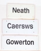 RAILWAYANA - THREE WELSH STATION SIGNS