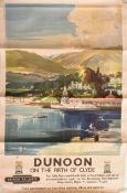 DUNOON - BRITISH RAILWAYS - VINTAGE TRAVEL POSTER