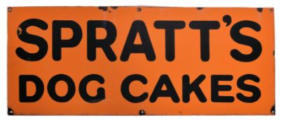 SPRATT'S DOG CAKES - MID-CENTURY SHOP DISPLAY ENAMEL SIGN
