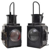 RAILWAYANA - X2 VINTAGE BRITISH RAILWAYS SIGNALLING LAMPS