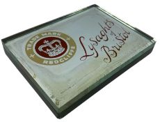 LYSAGHTS OF BRISTOL - GLASS AND MIRRORED PAPERWEIGHT