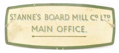 LOCAL INTEREST - ST ANNES BOARD MILL CO LTD MAIN OFFICE SIGN