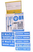 AUTOMOBILIA - SELECTION OF M.O.T SIGNS / BOARDS