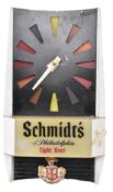 SCHMIDT'S OF PHILADELPHIA - LIGHT BEER LIGHTED CLOCK