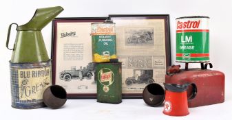 AUTOMOBILIA - MIXED SELECTION OF TINS / OIL MEASURES