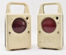 RAILWAYANA - X2 BRITISH RAILWAYS ELECTRICAL TAIL LAMPS