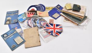 COLLECTION OF AUTOMOBILIA EPHEMERA - SHELL - MANUALS - BADGES