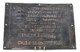 EARLY 20TH CENTURY METAL TREE PLAQUE