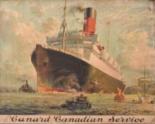 CUNARD CANADIAN SERVICE - VINTAGE ADVERTISING POSTER