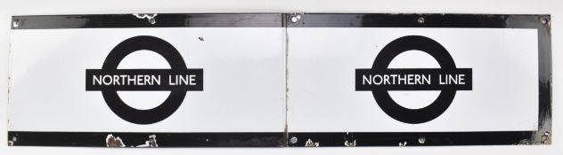 RAILWAYANA - MID-CENTURY NORTHERN LINE ENAMEL SIGN